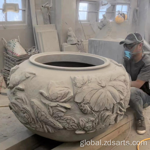 stone crafts Customized stone fish tank flowerpot Supplier